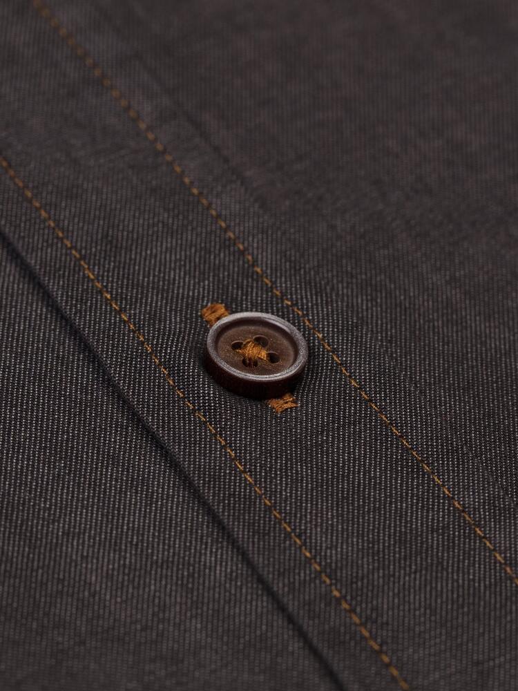 Chemise cintrée Lou en denim anthracite