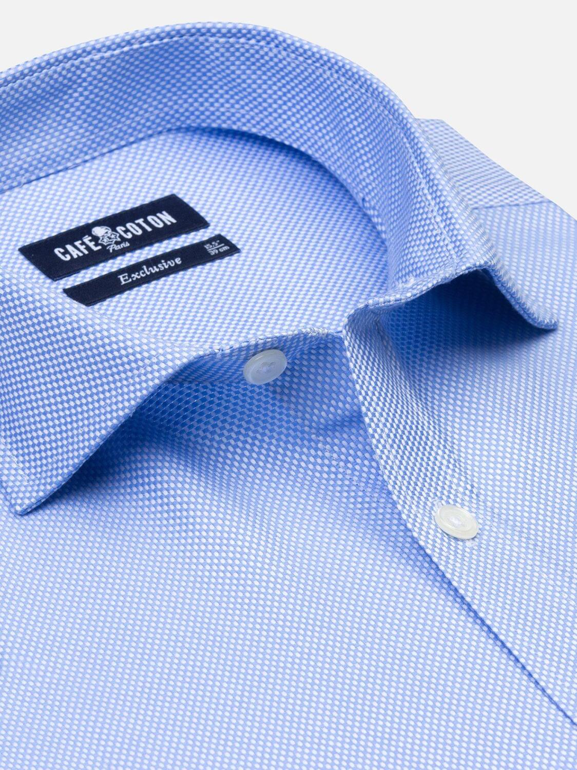 Chemise cintr&eacute;e Luke en natt&eacute; ciel