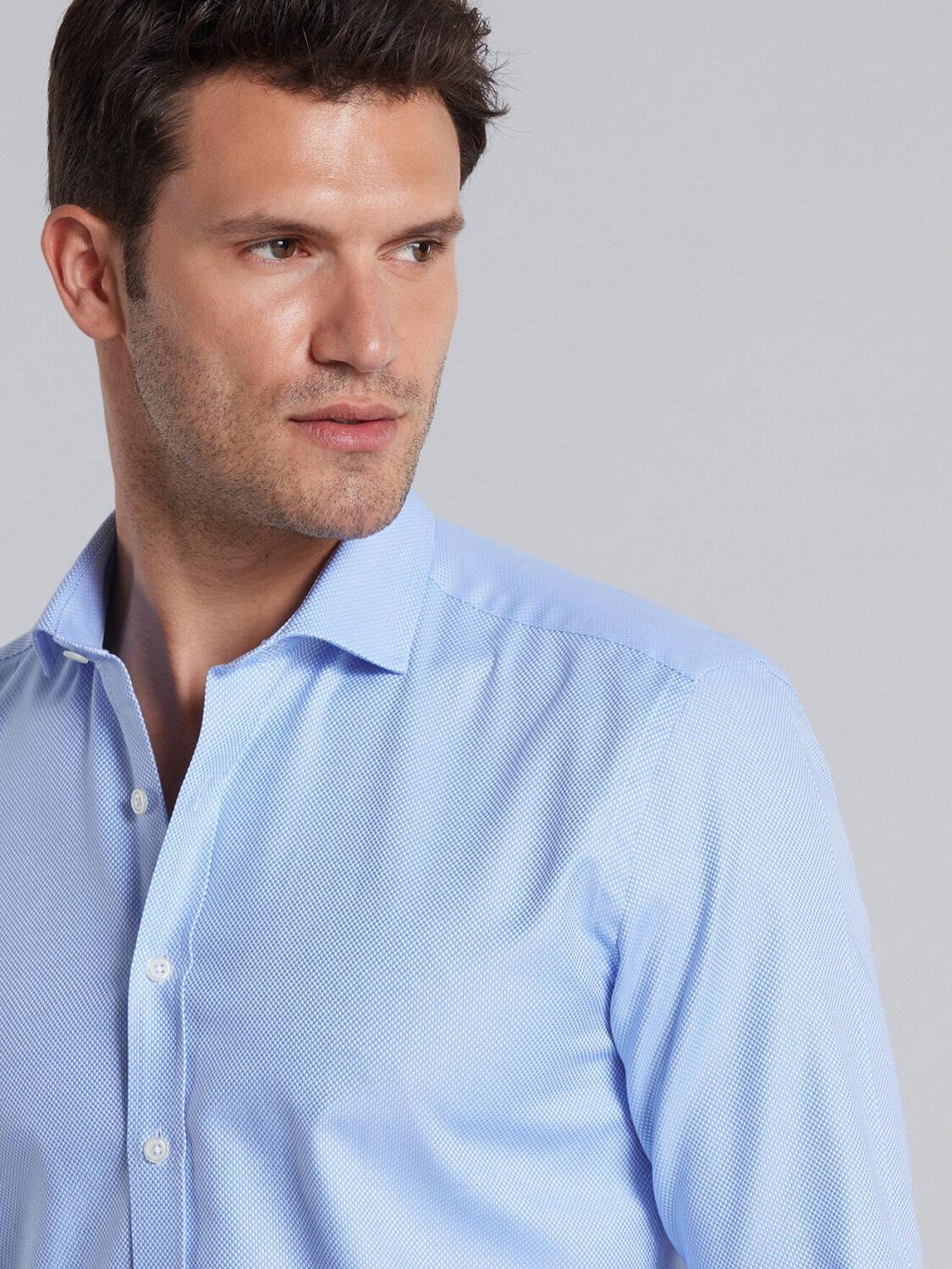 Chemise cintr&eacute;e Luke en natt&eacute; ciel