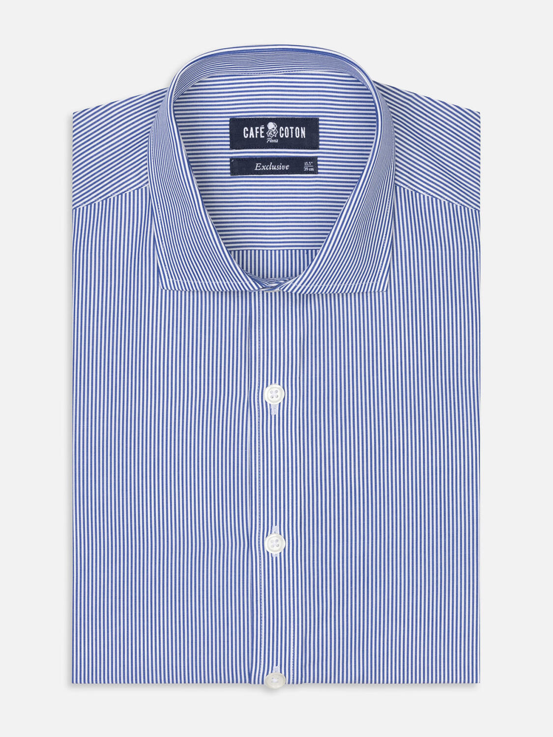 Camicia Matteo a righe celesti - Slim Fit