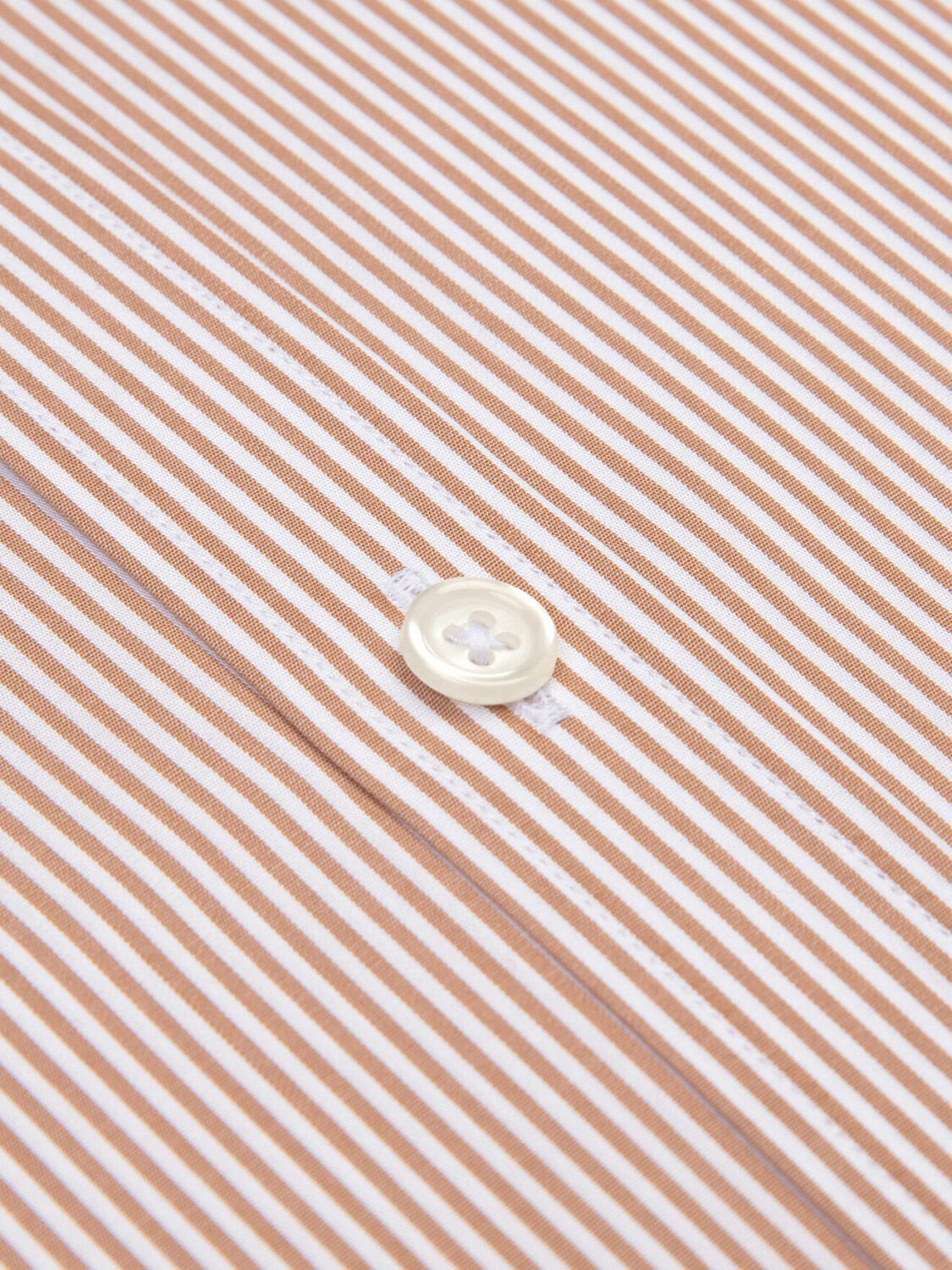 Camicia slim Menthon a righe havana