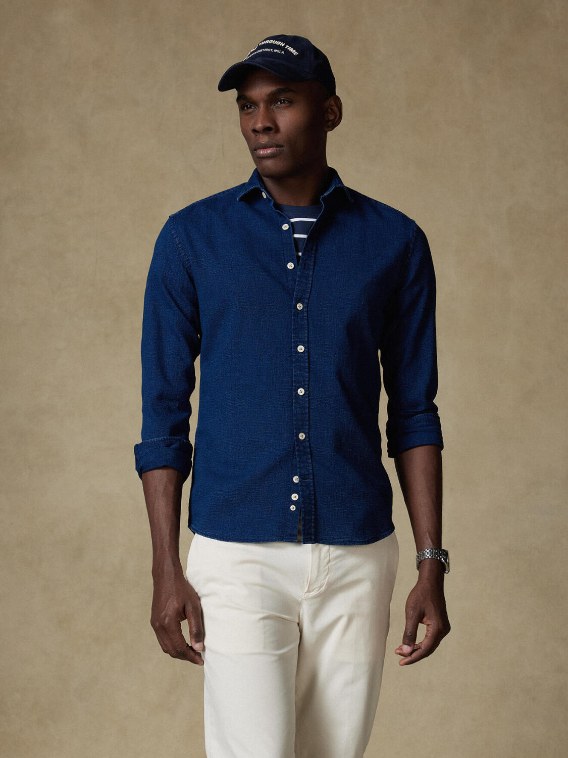 Overhemd slim Mercer indigo