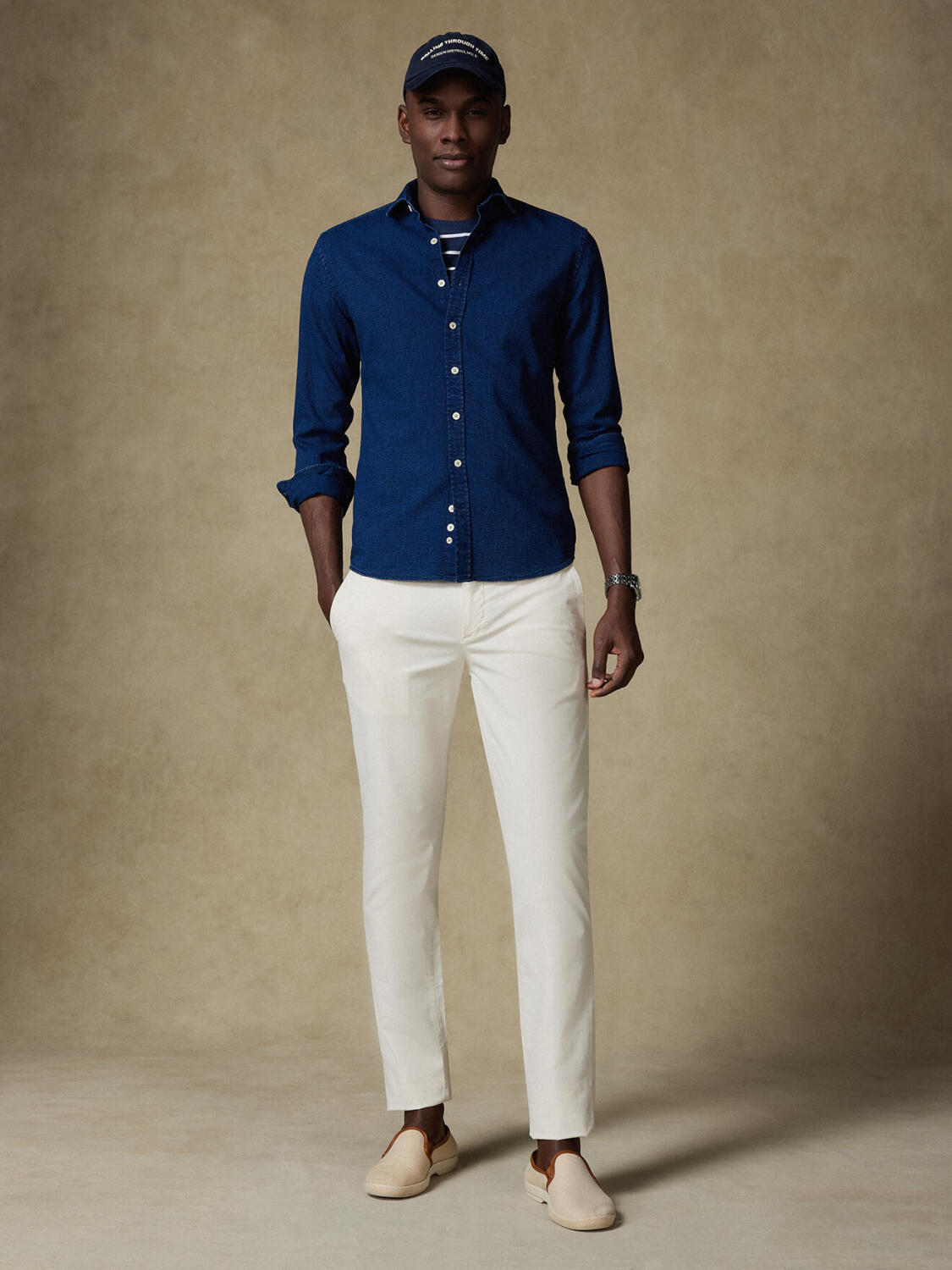 Overhemd slim Mercer indigo