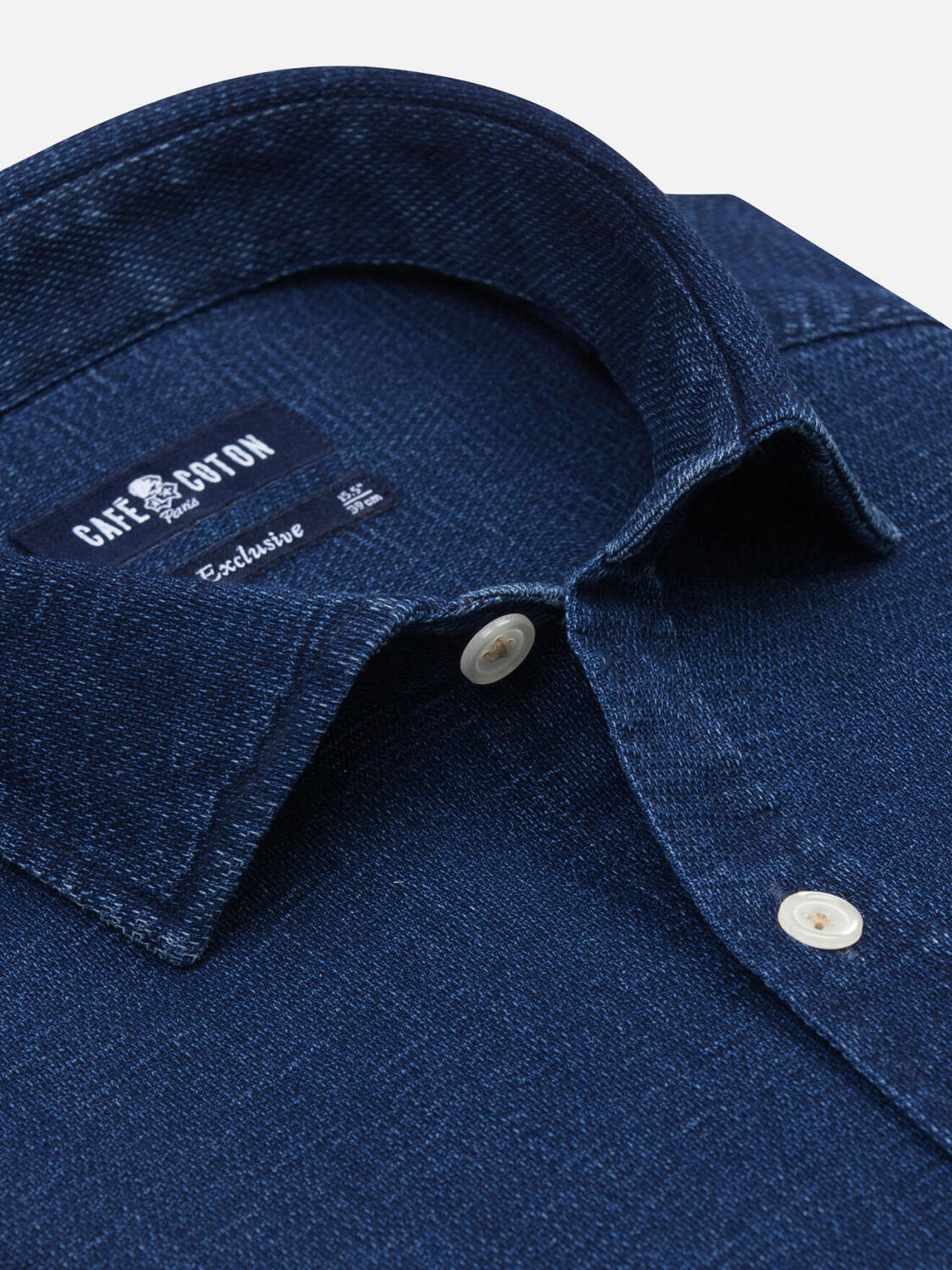 Overhemd slim Mercer indigo
