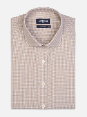 Slim Fit Micah Vichy-Karo-Hemd Havanna