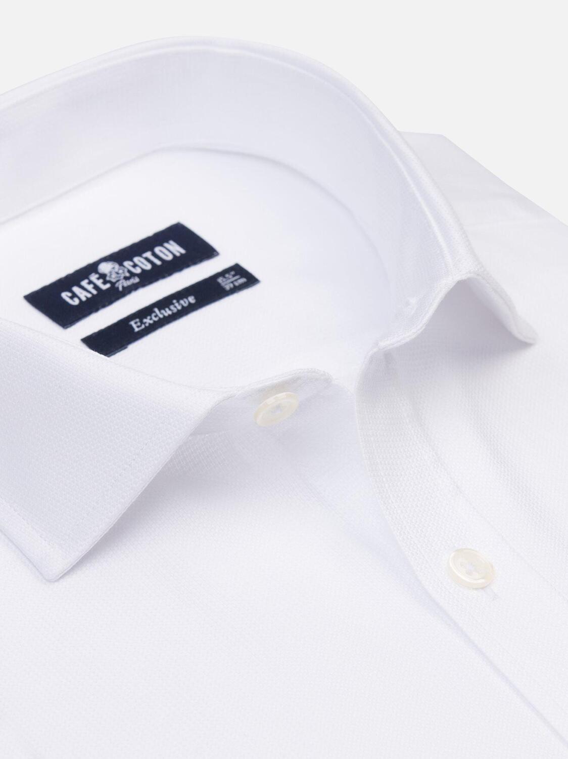 Chemise cintrée Miles texturée blanche