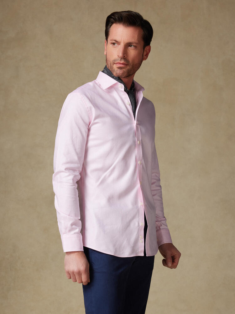 Camisa ajustada Miles en natté rosa