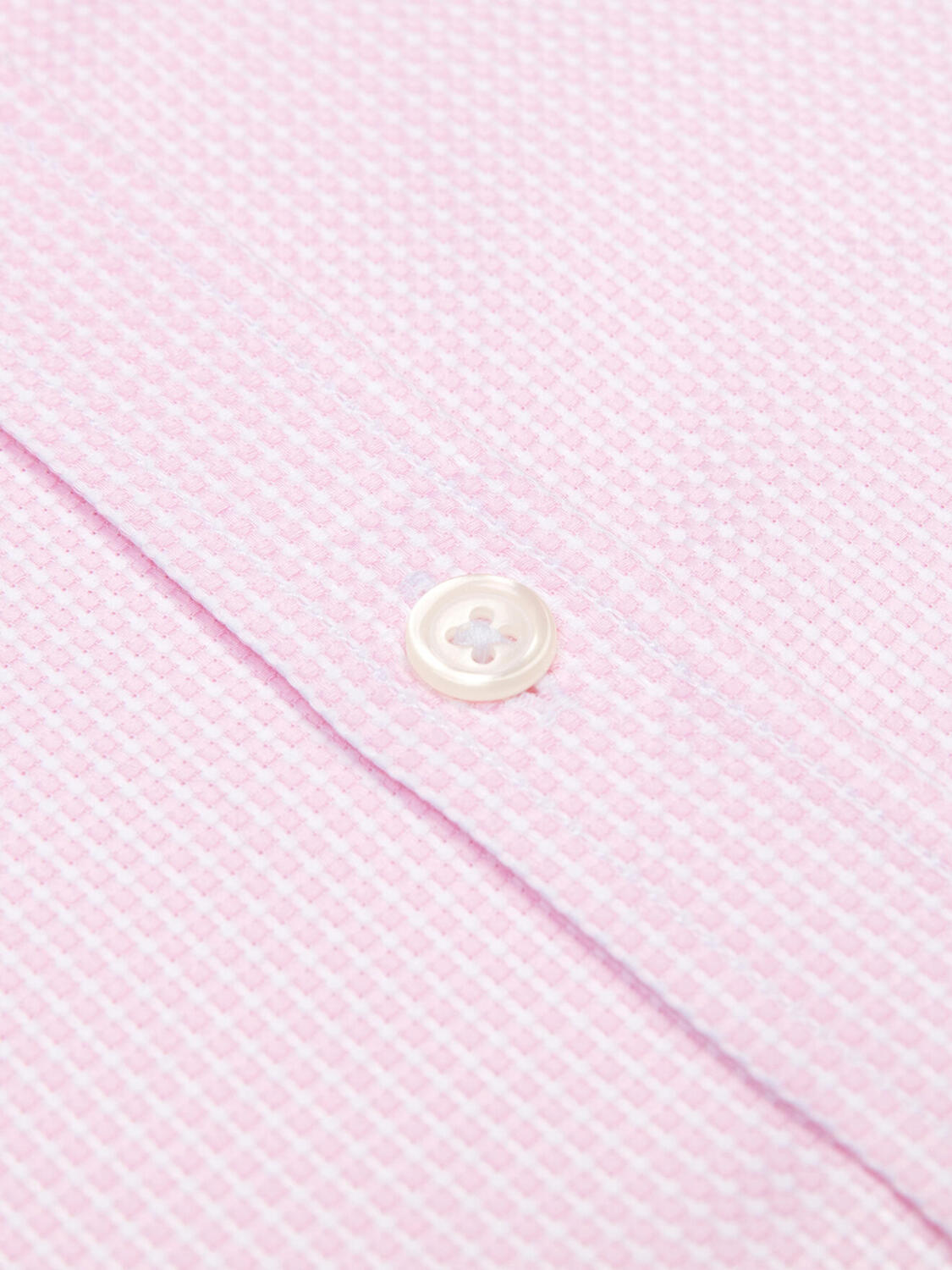 Camicia slim Miles in natté rosa