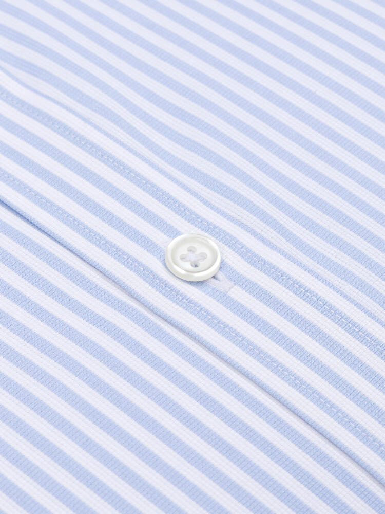 Slim Fit Nashua Gestreiftes Hemd Hellblau