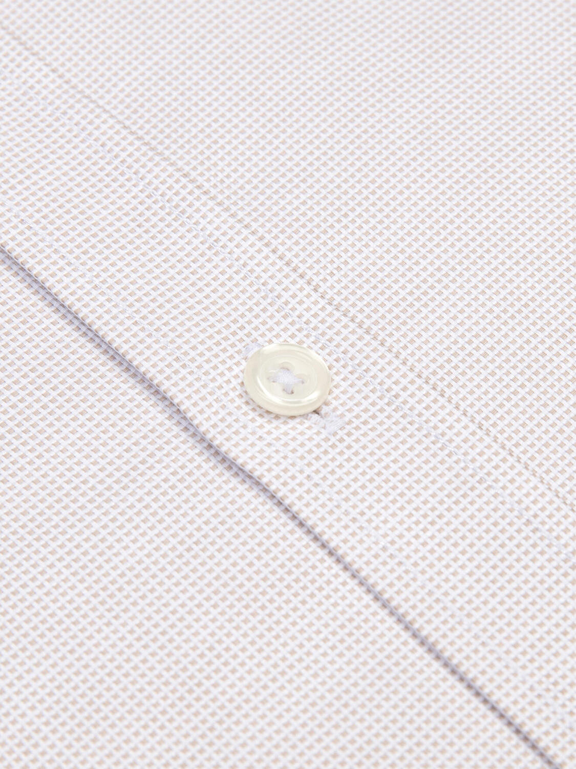 Basketweave slim fit shirt sand