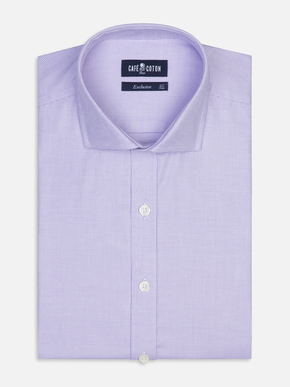 Chemise cintrée en natté parme