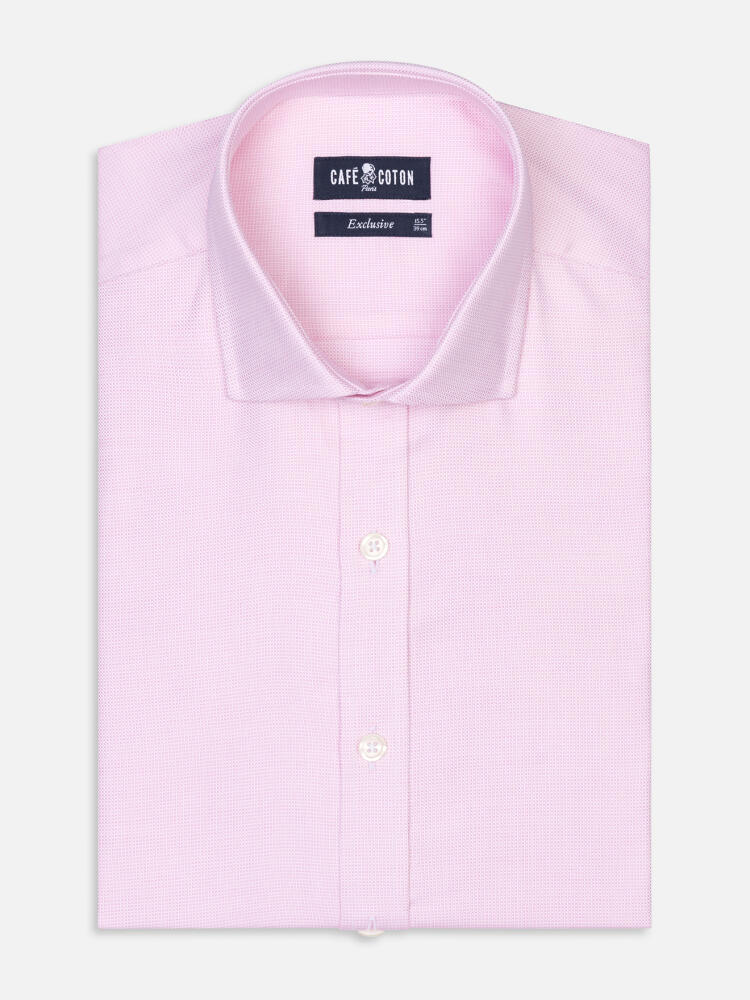 Pink braid slim fit shirt