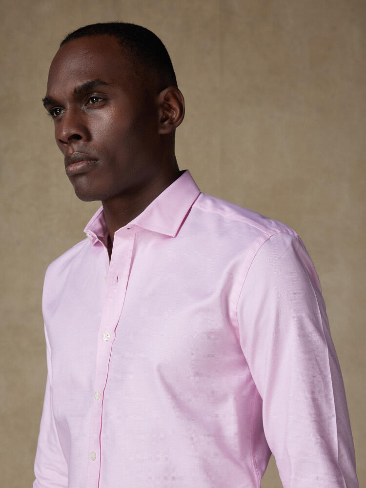 Pink braid slim fit shirt