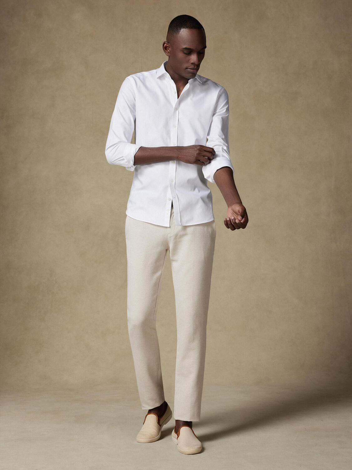 Camicia slim fit oxford bianca