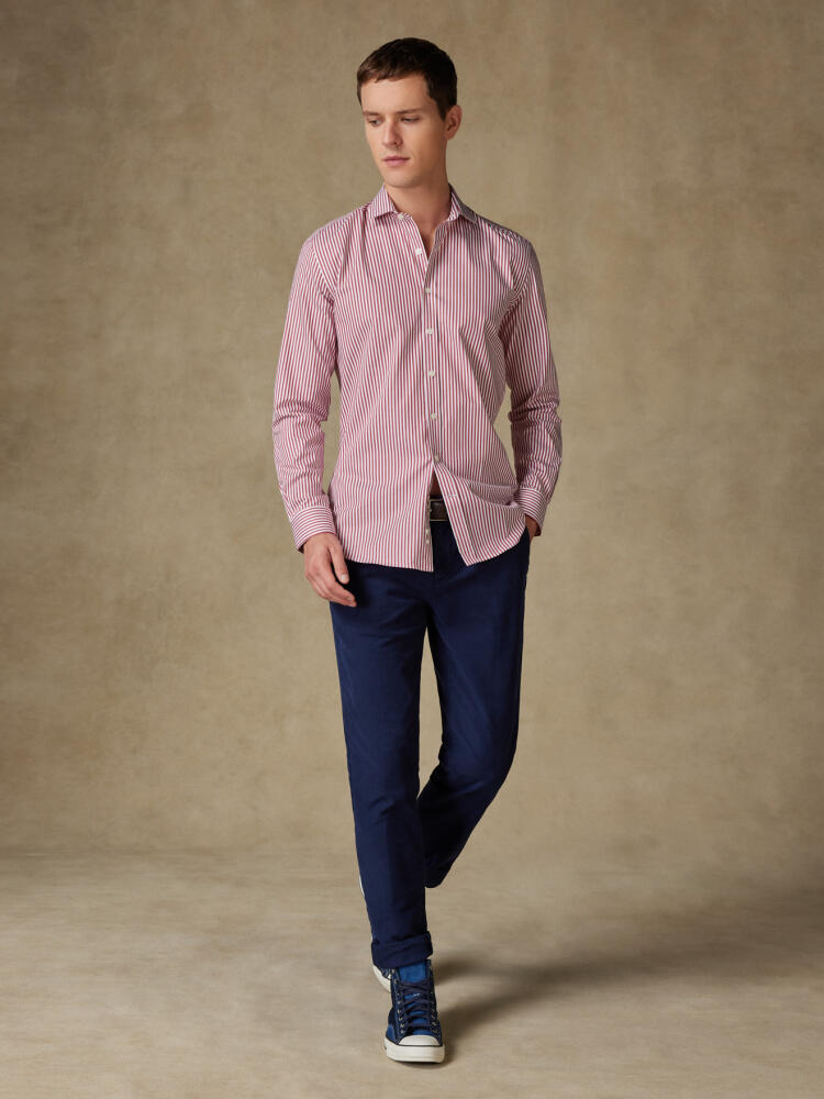 Nick Red Stripe slim fit shirt