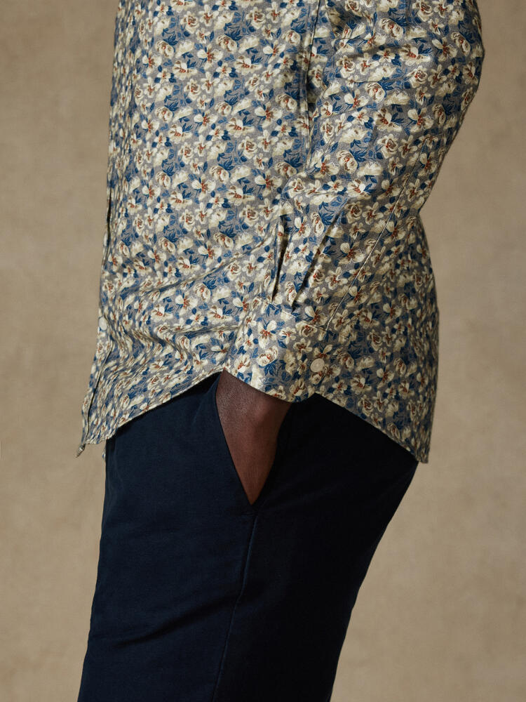 Chemise cintrée Noe en flanelle à imprimé floral