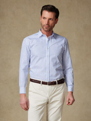 Noha Blue Stripes slim fit shirt