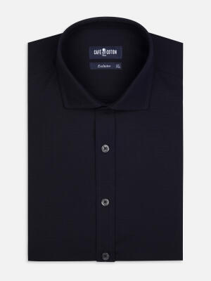 Slim Fit Nova Oxford-Hemd Marineblau