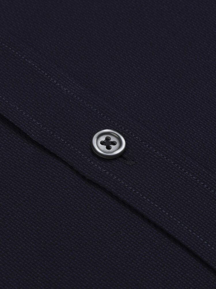 Camisa Slim Fit Nova de oxford azul marino