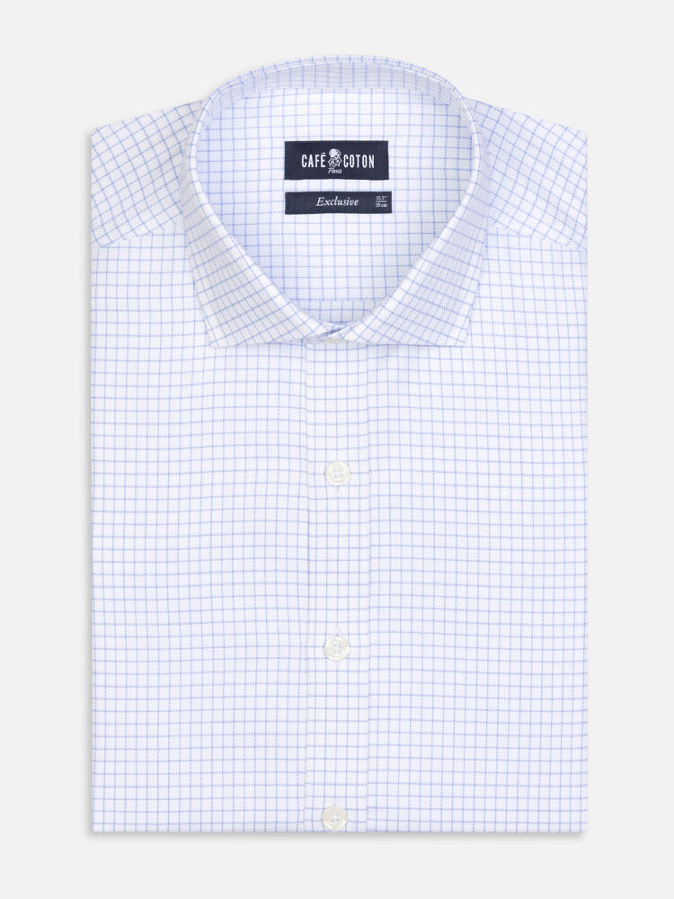 Oleg check slim fit shirt - Blue sky