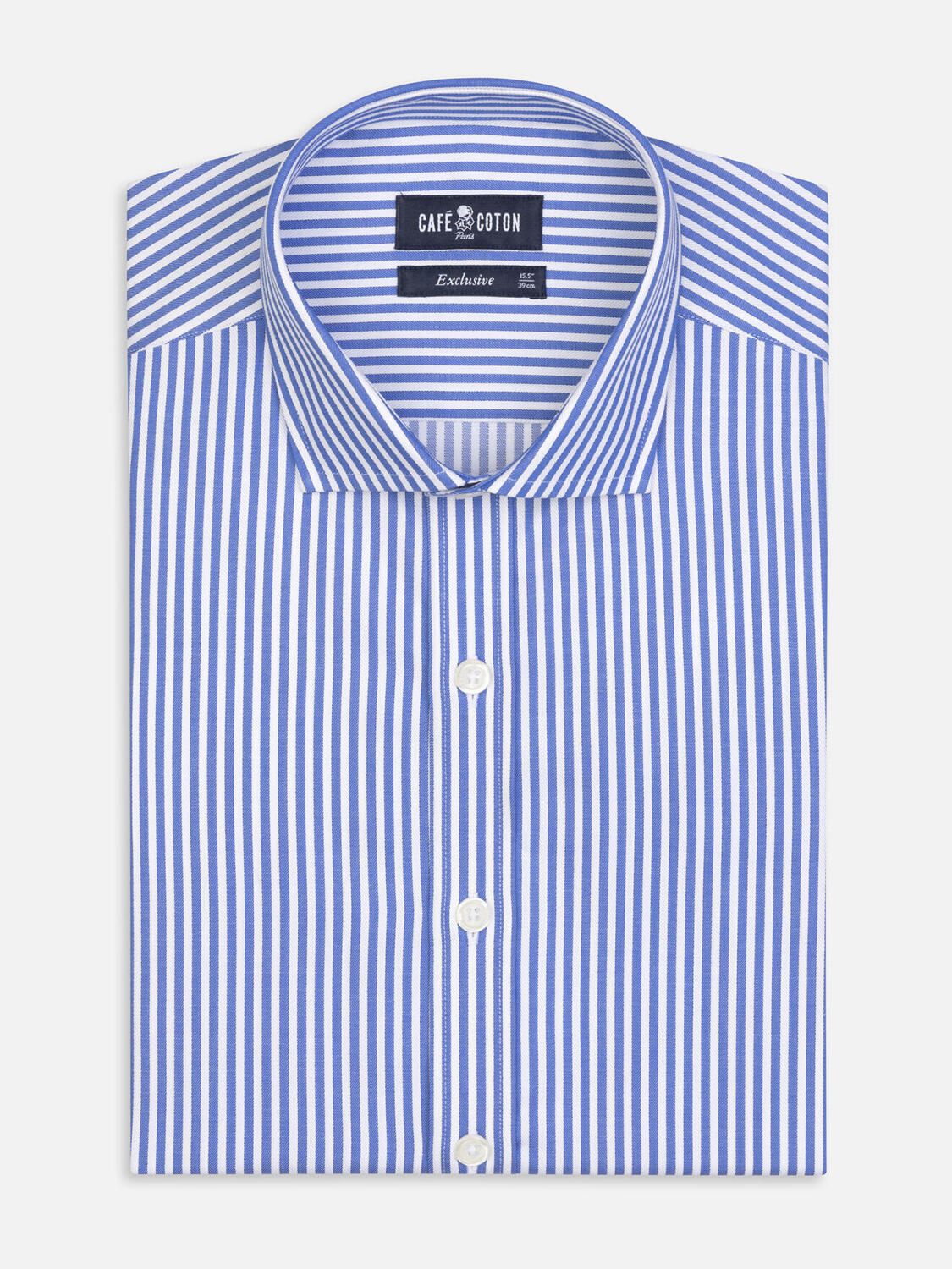 Camicia Oscar a righe blu - Slim Fit