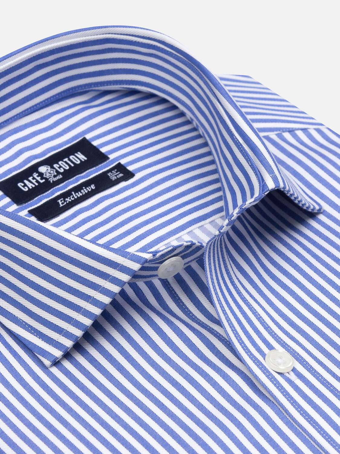 Camicia Oscar a righe blu - Slim Fit