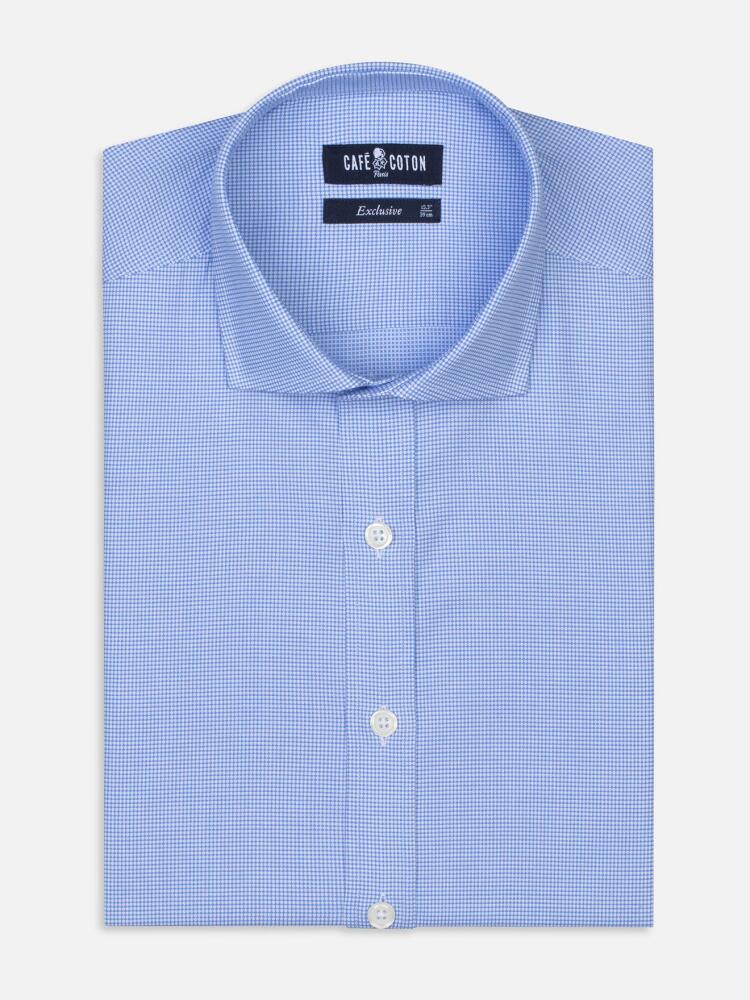 Blue sky pin point slim fit shirt