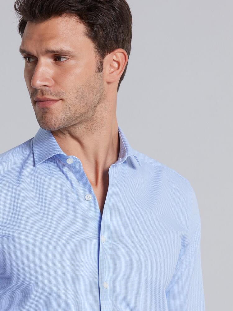 Blue sky pin point slim fit shirt