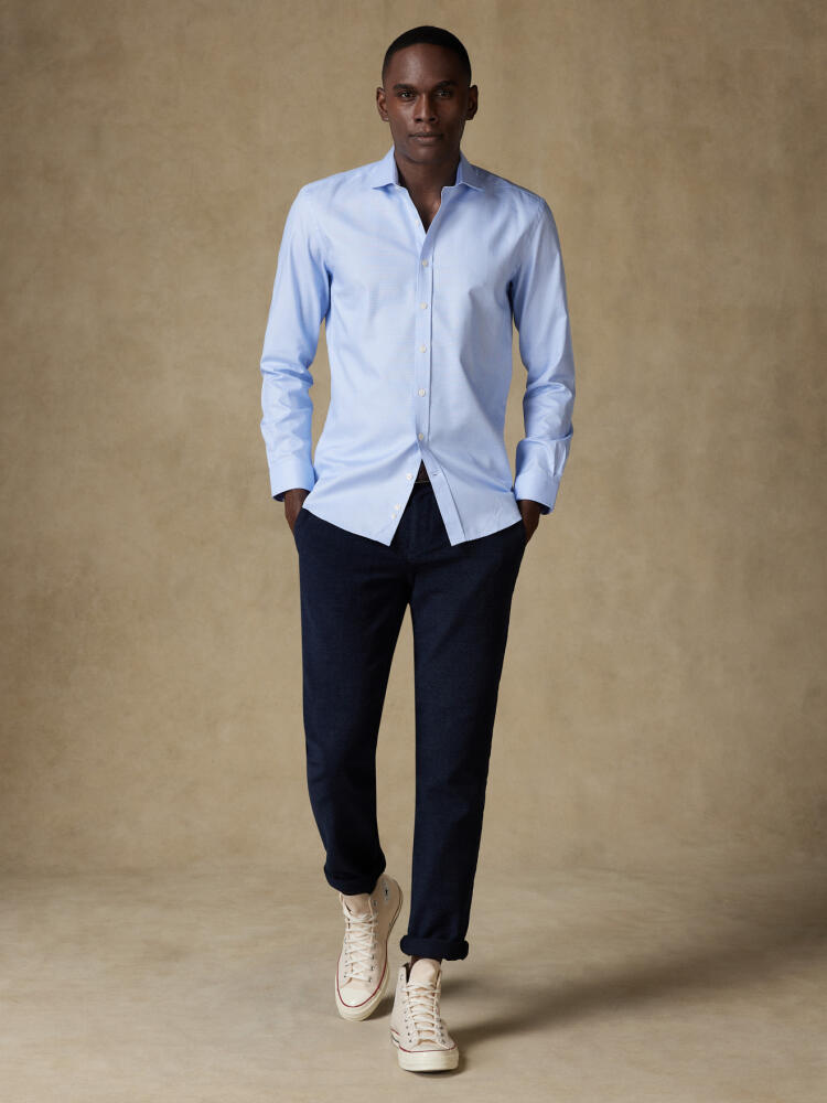 Peters Sky Textured slim fit shirt