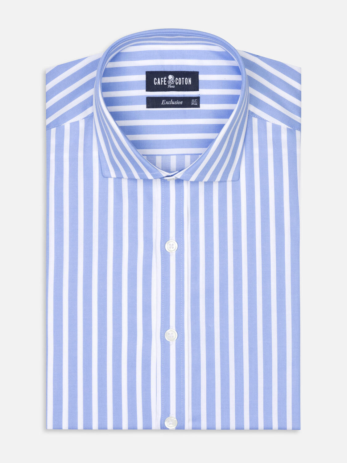 Camisa de rayas celestes Phil - Slim Fit