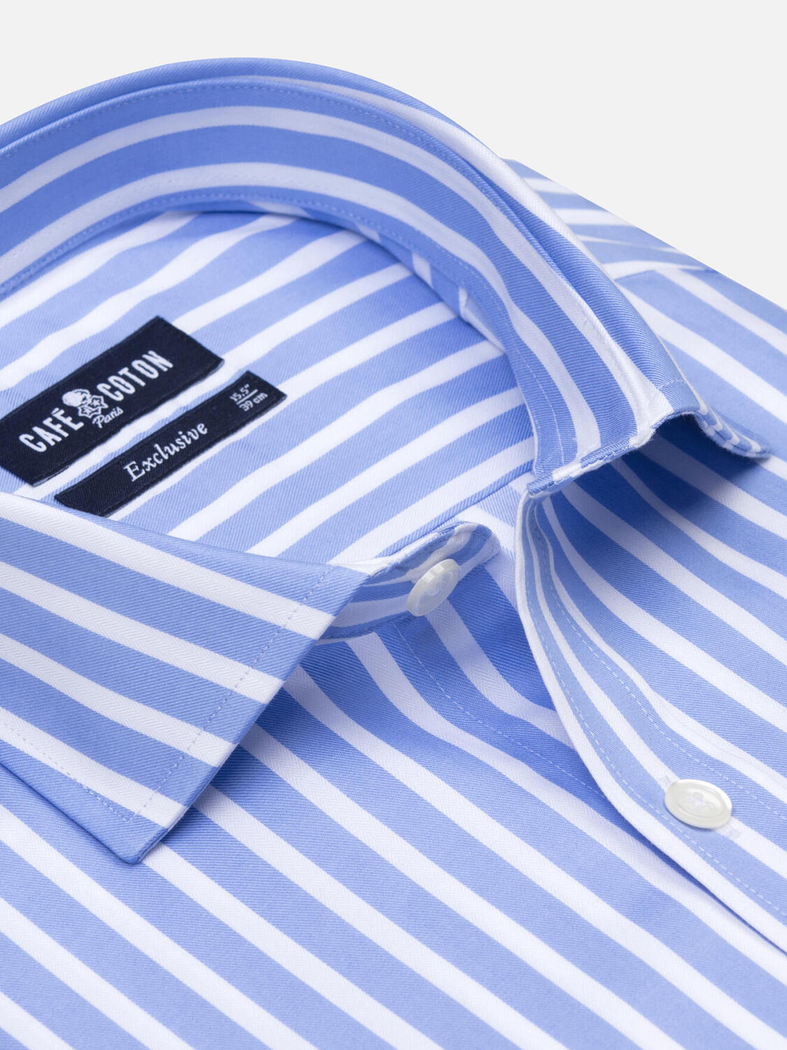 Camisa de rayas celestes Phil - Slim Fit