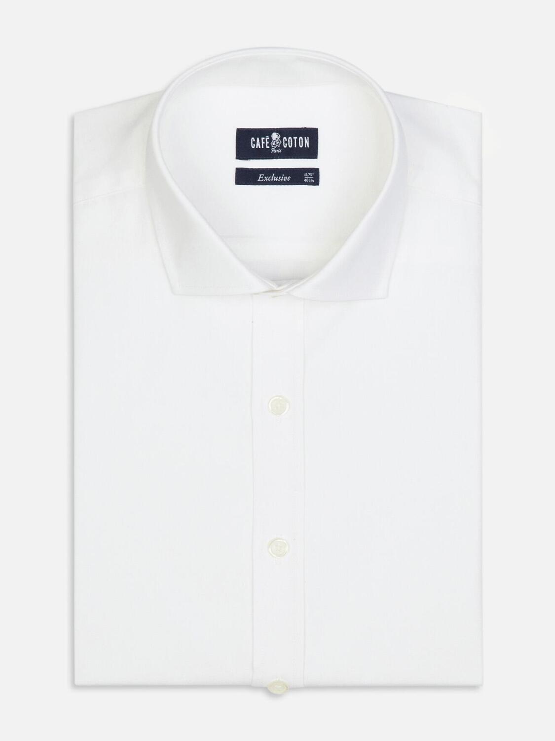 Ivory pin point slim fit shirt