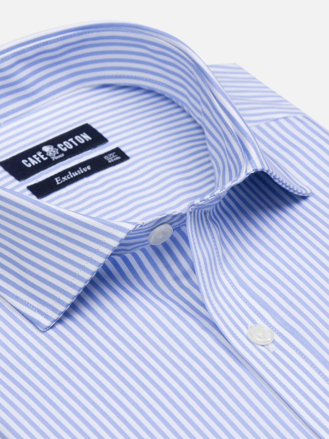 Chemise cintrée Ryan à rayures ciel