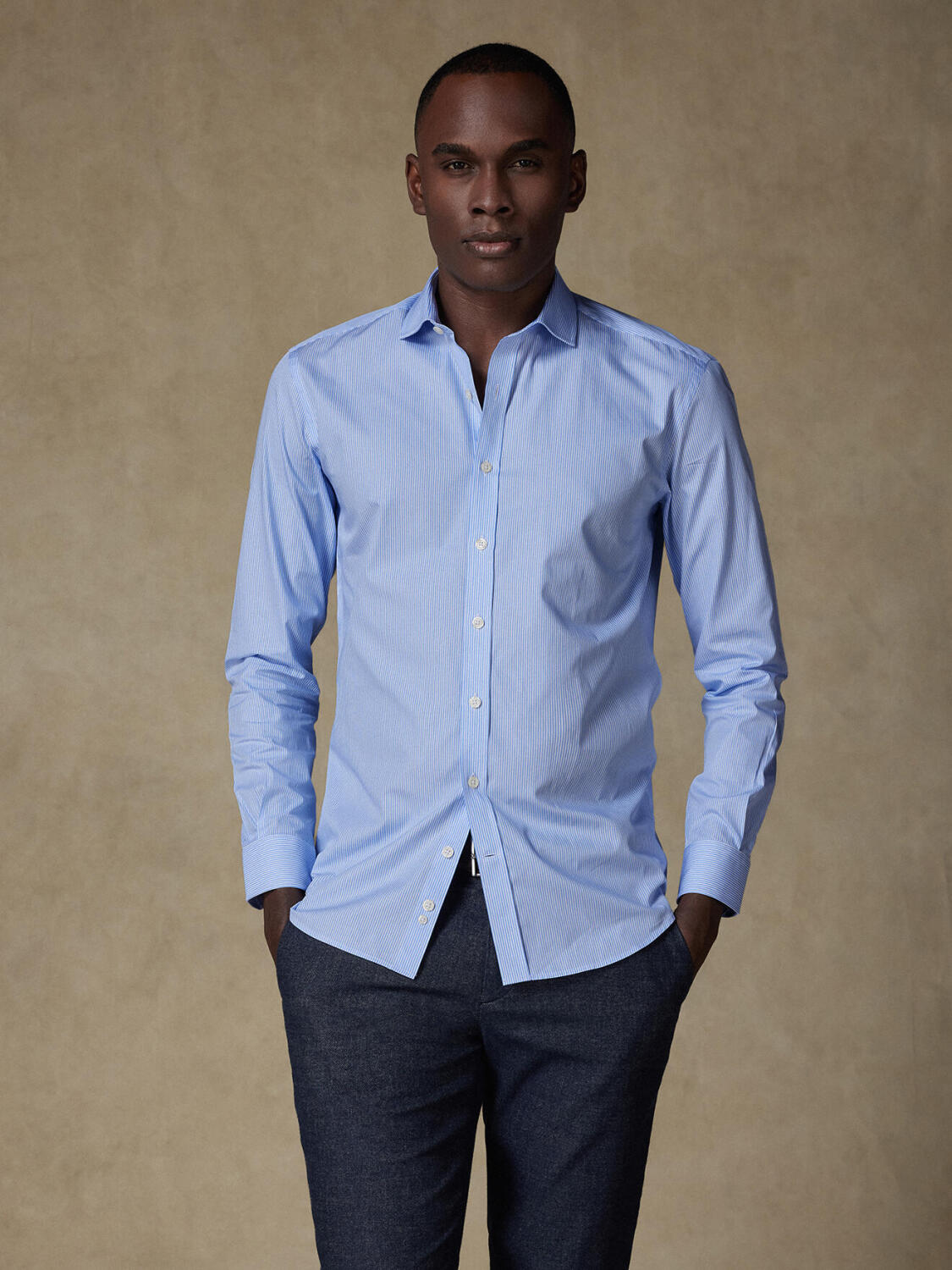 Camicia Ryan a righe blu - Slim Fit