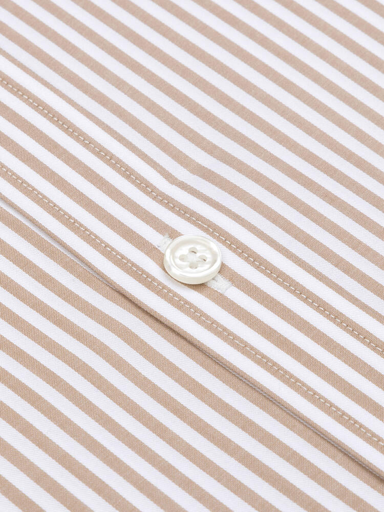Chemise cintr&eacute;e Sawyer &agrave; rayures sable