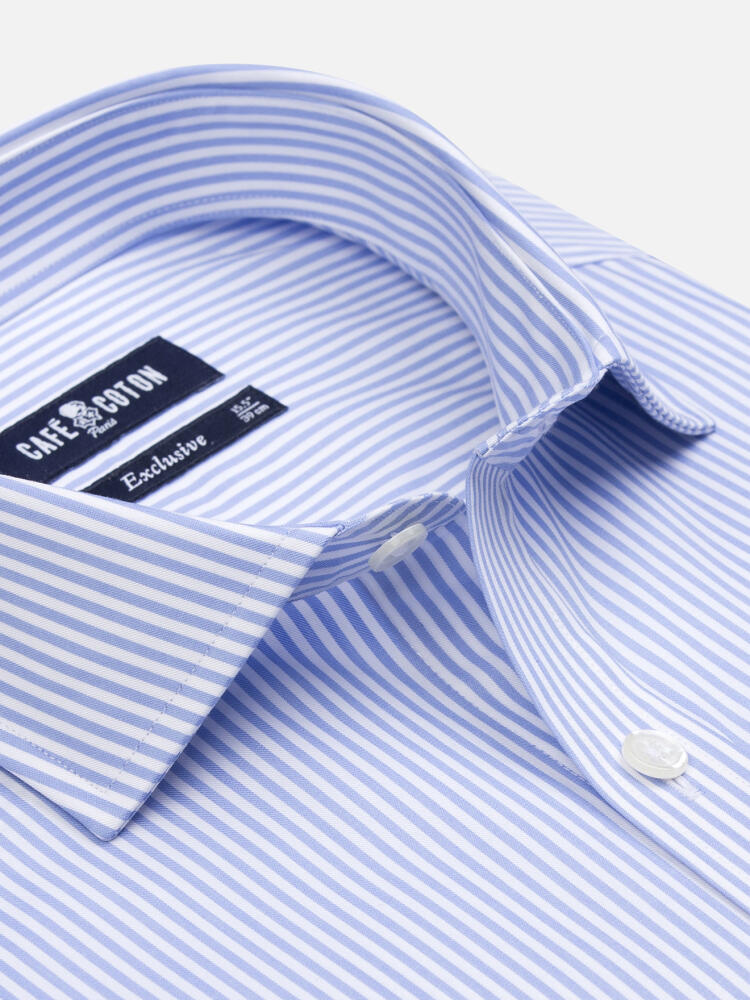 Slim Fit Sawyer Gestreiftes Hemd Hellblau
