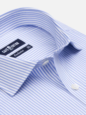 Slim Fit Sawyer Sky Blue Striped Shirt