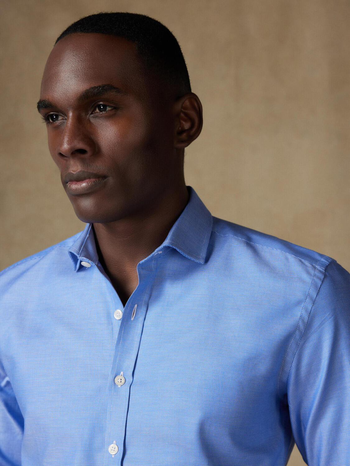 Camicia slim fit Sole a trecce blu