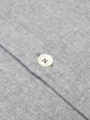 Storm grey flannel slim fit shirt
