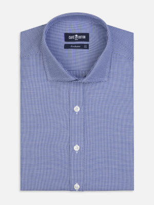 Slim Fit Tadd Strukturiertes Hemd Marineblau