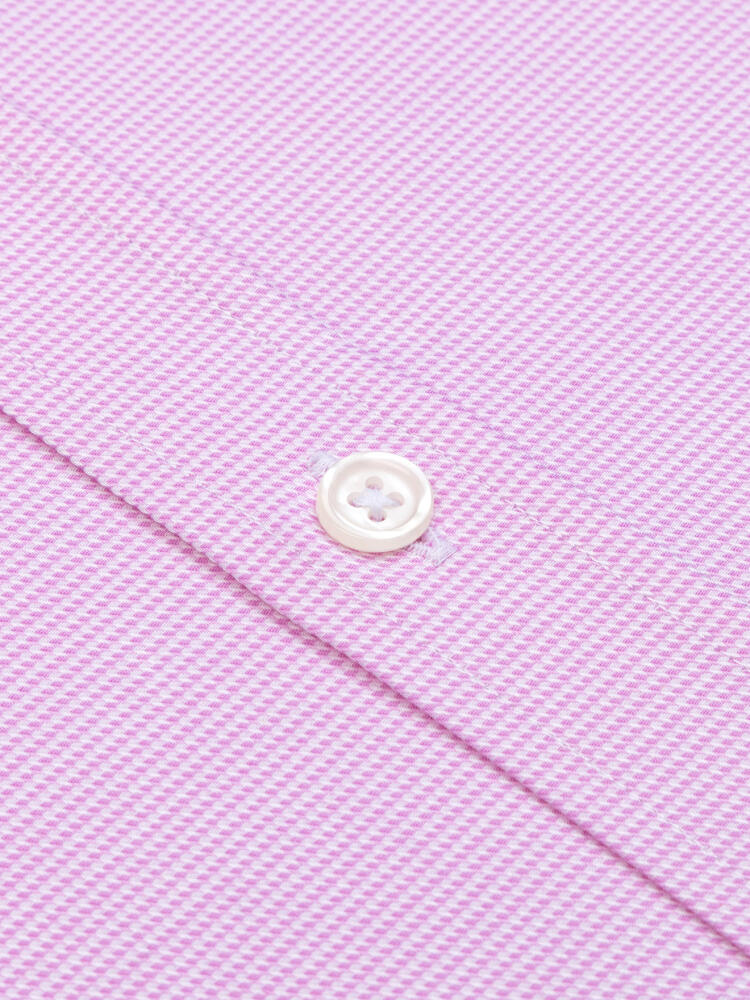 Slim Fit Tadd Roze Overhemd met structuur