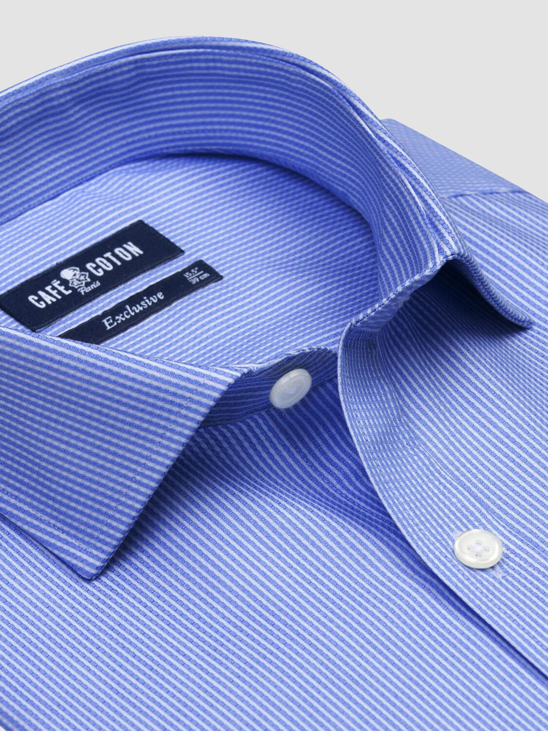 Theo navy stripe shirt - Slim Fit