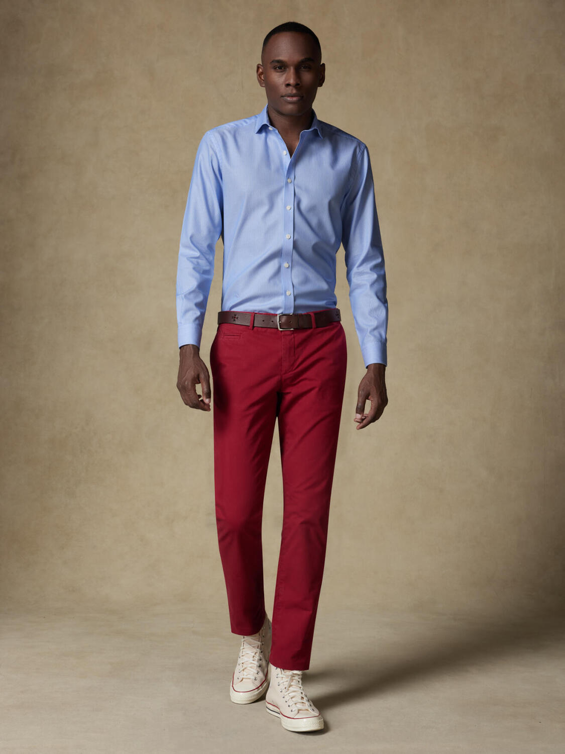 Theo navy stripe shirt - Slim Fit