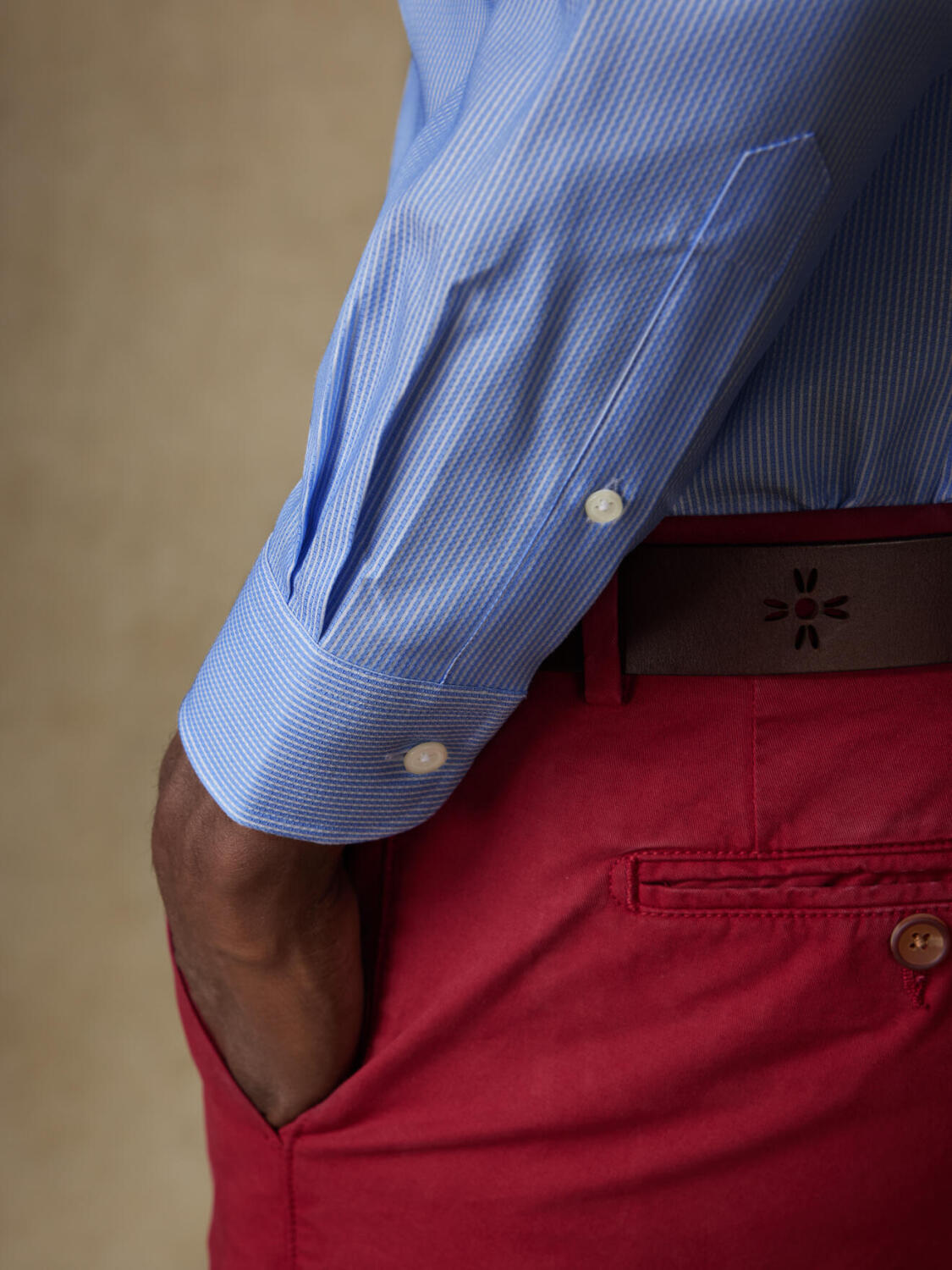 Theo navy stripe shirt - Slim Fit