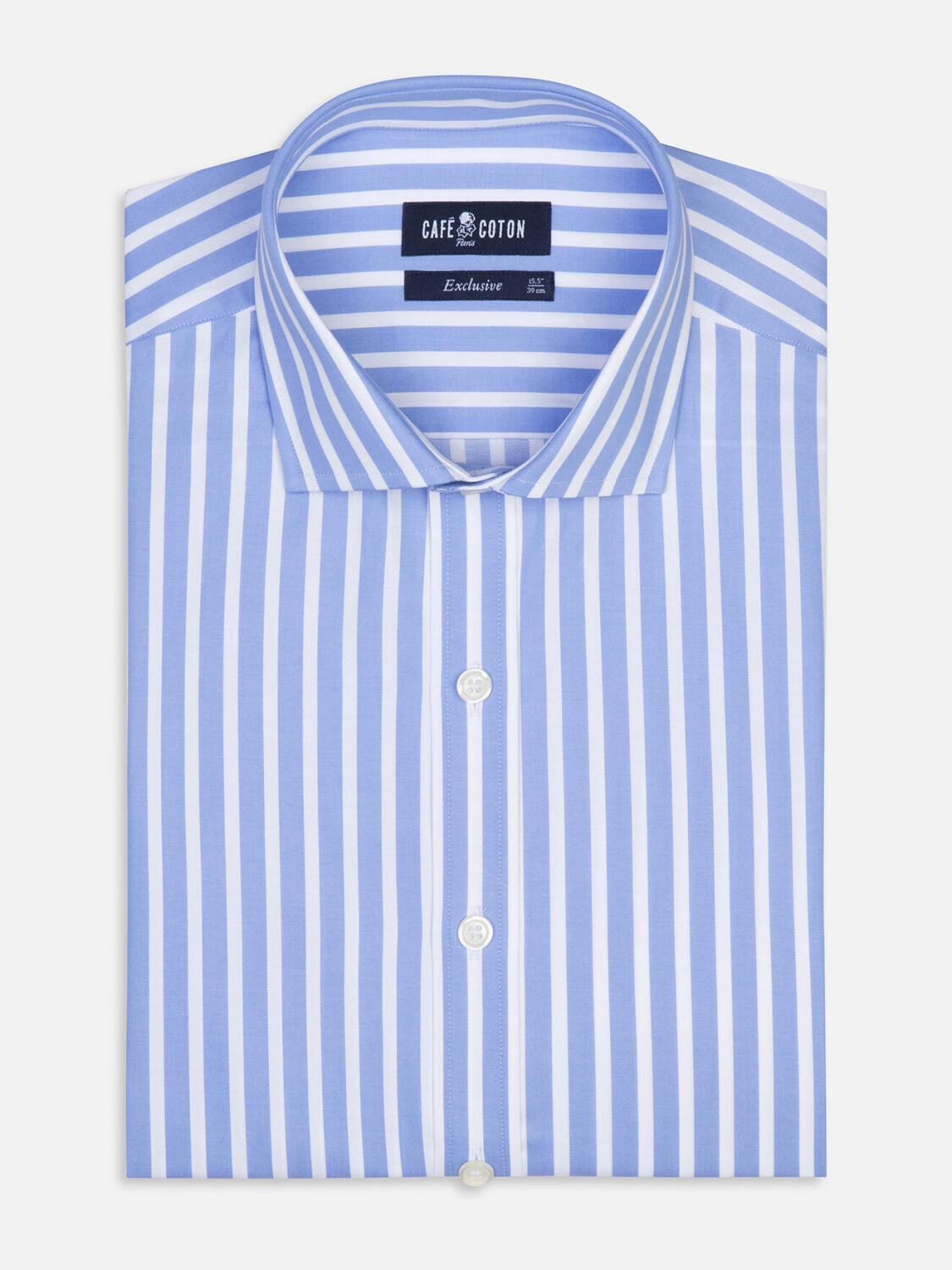 Chemise cintrée Toby à rayures ciel