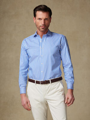 Toby slim fit shirt with blue stripes