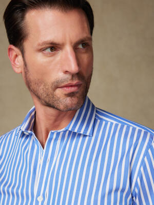 Toby slim fit shirt with blue stripes
