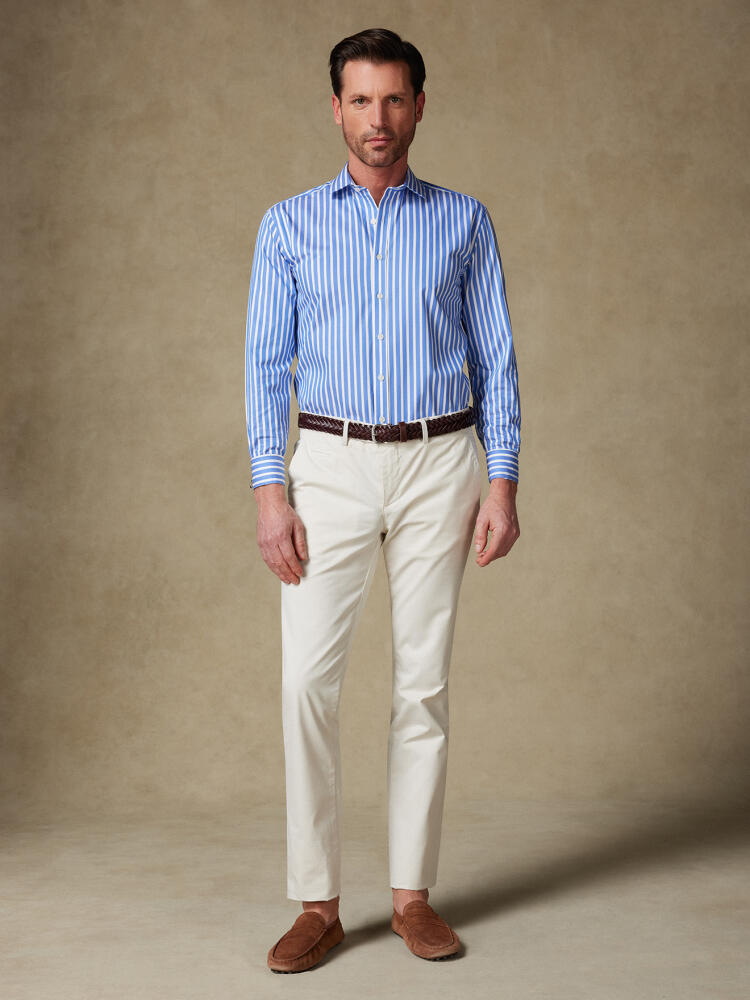 Camisa ajustada Toby a rayas azules