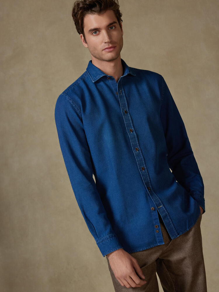 Camisa slim fit Tucker en indigo