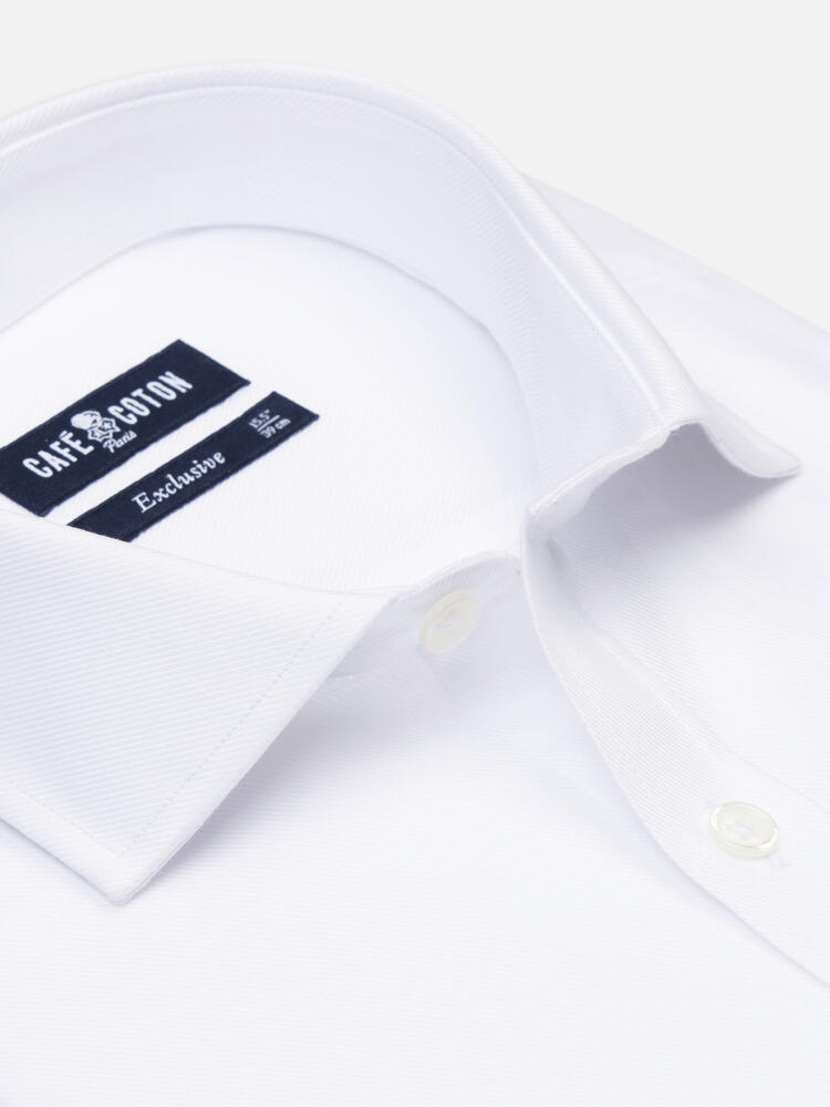 Twill slim fit shirt - White